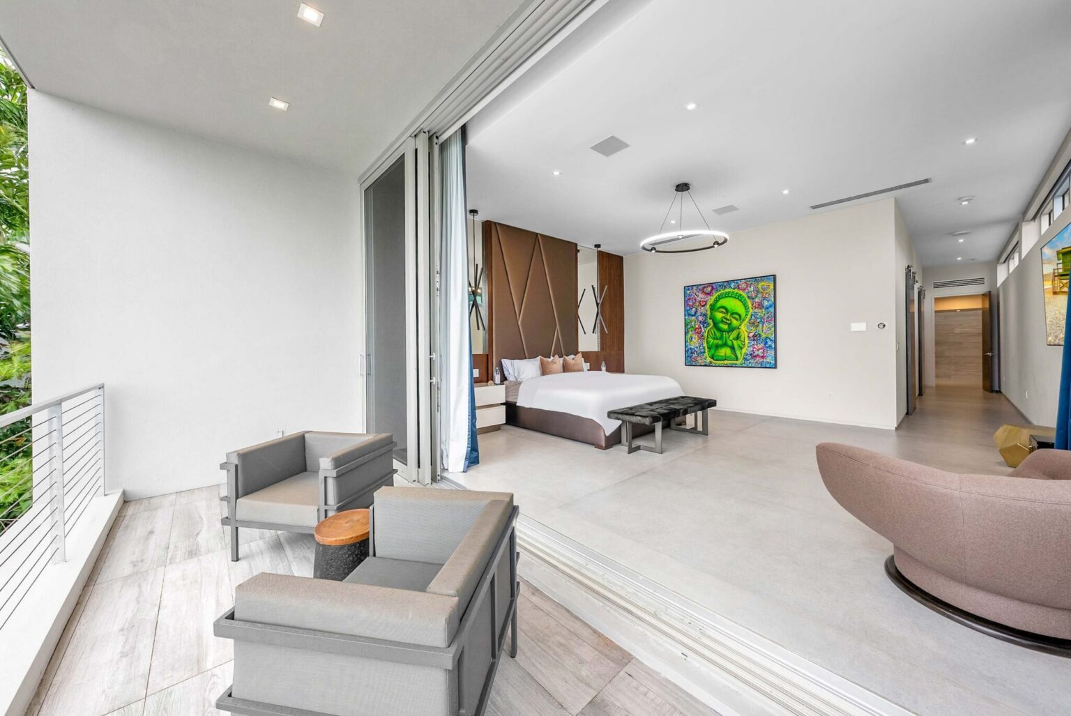 Experience elevated waterfront living with a seamless transition from your luxurious suite to a private terrace oasis.
